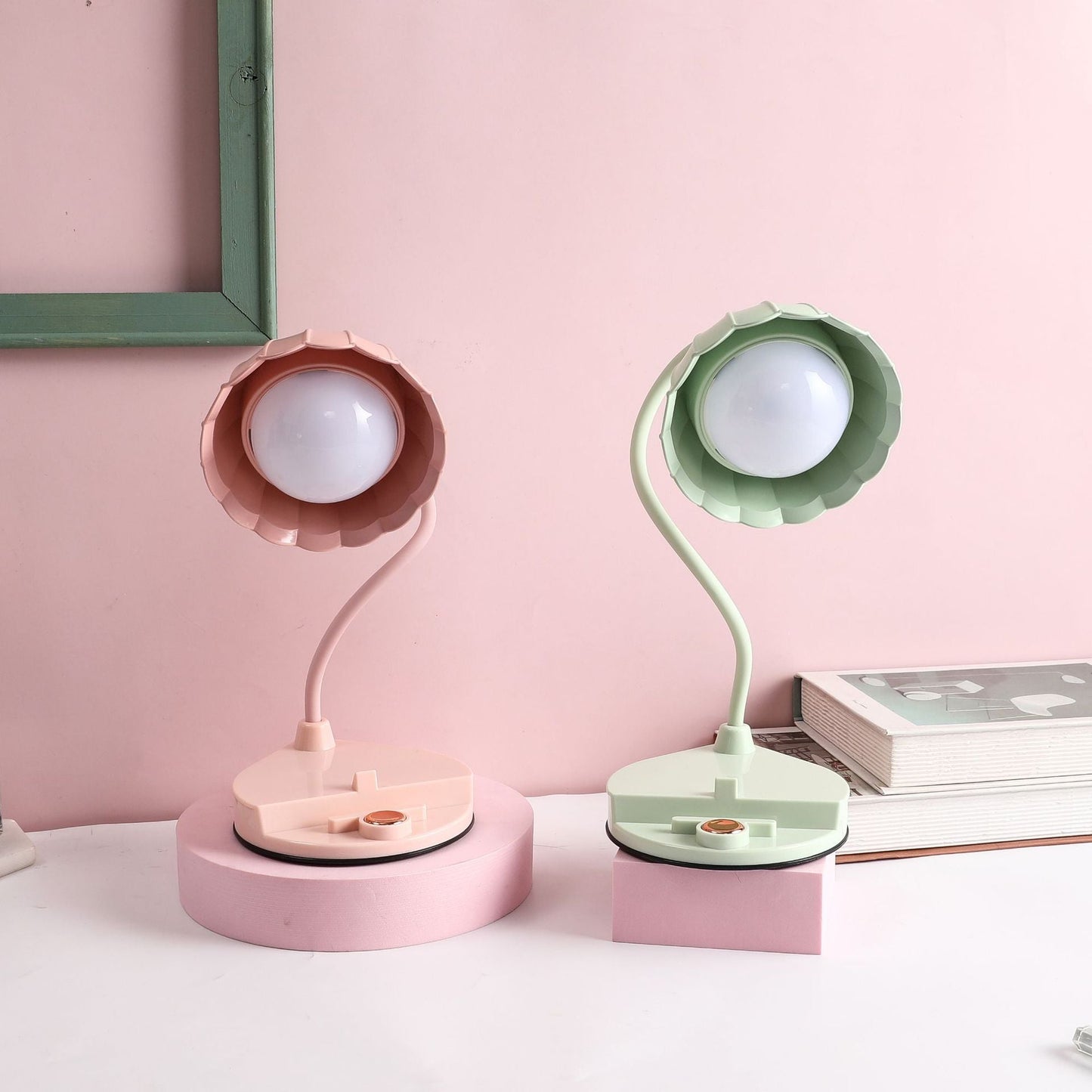 Contemporary Scandinavian Rechargeable Touch-Sensor LED Table Lamp for Nightstands