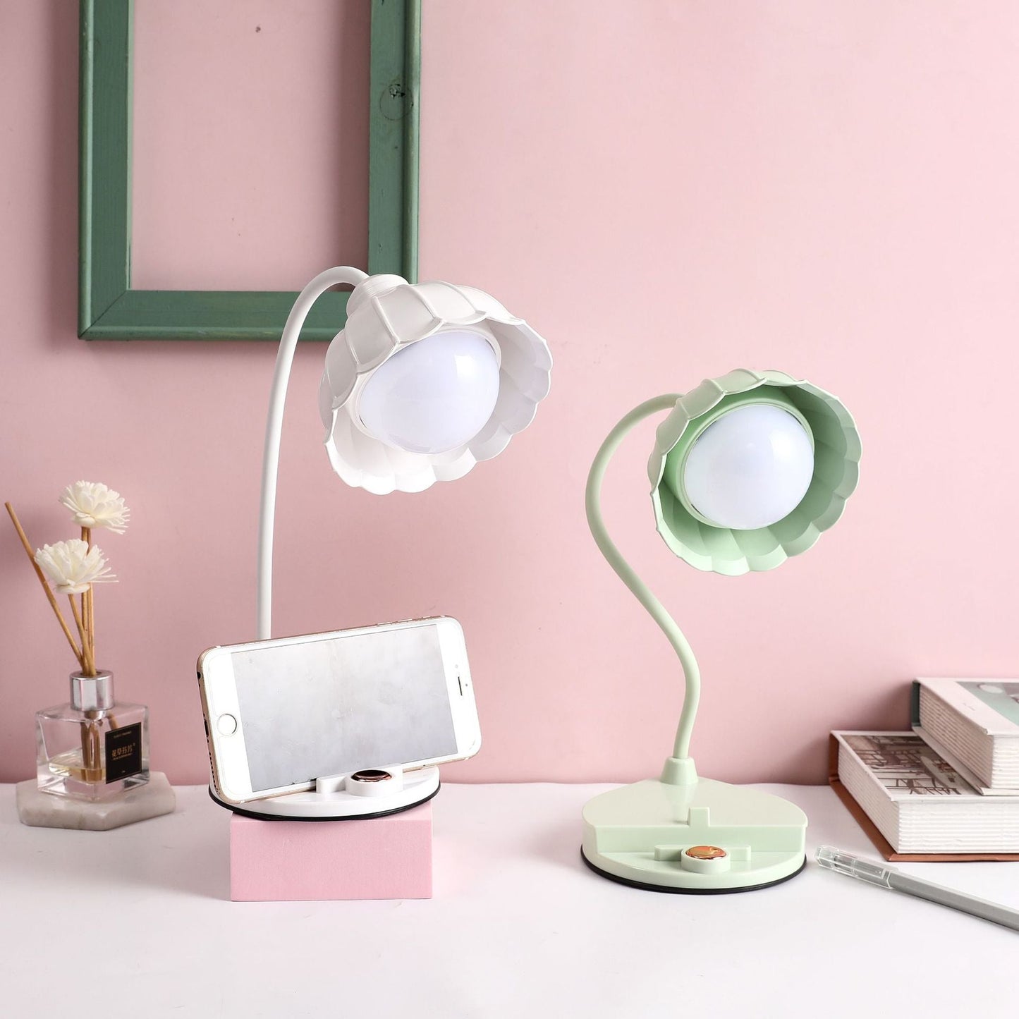 Contemporary Scandinavian Rechargeable Touch-Sensor LED Table Lamp for Nightstands
