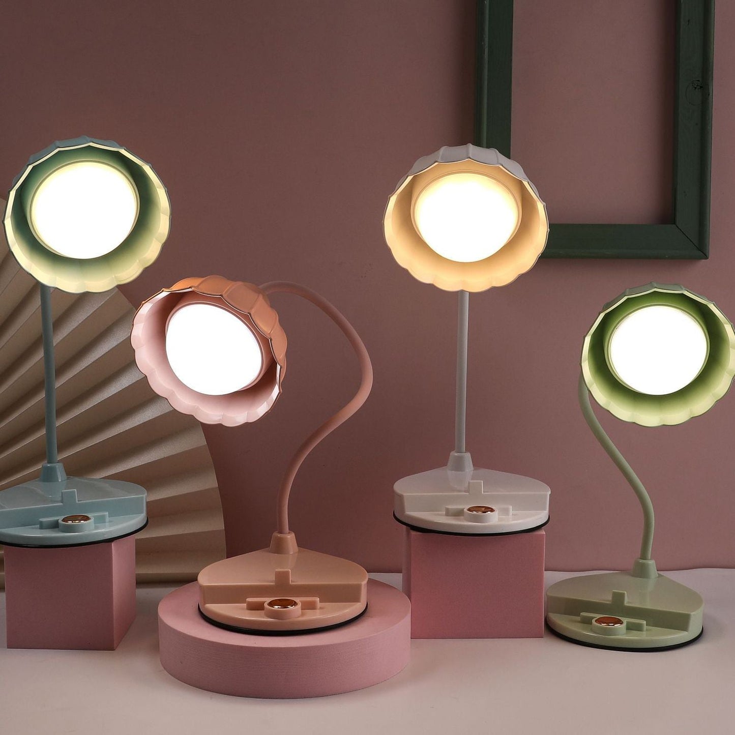 Contemporary Scandinavian Rechargeable Touch-Sensor LED Table Lamp for Nightstands