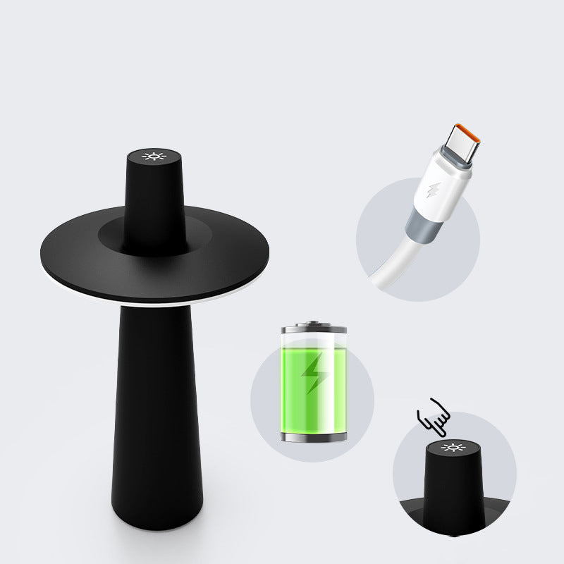 Contemporary Nordic Rechargeable Touch Sensor LED Table Lamp for Bedside
