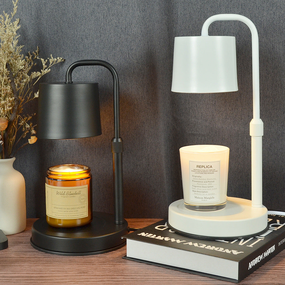 Contemporary Scandinavian Iron Adjustable Dimmable Cylinder 1-Light Table Lamp for Bedroom