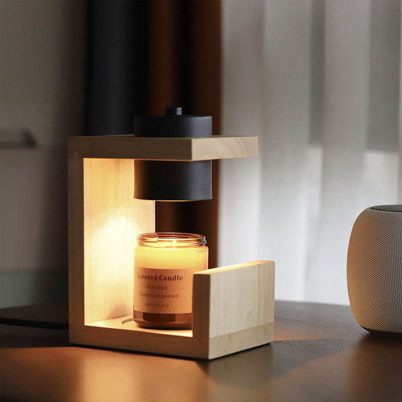 Traditional Farmhouse Metal Rubber Geometric Cylinder 1-Lamp Melting Wax Table Lamp for Bedroom