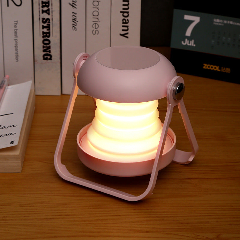 Contemporary Creative Rechargeable Folding Silica LED Mirror Table Lamp Night Light for Bedroom