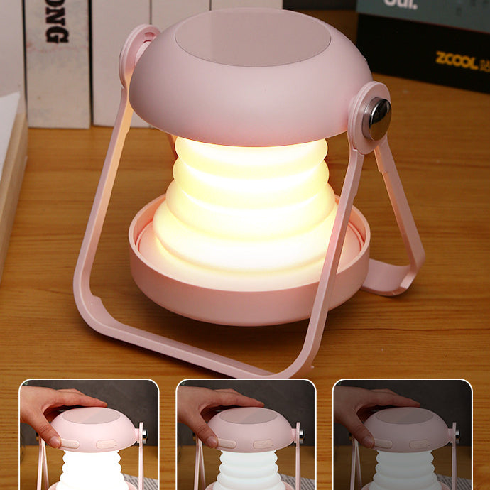 Contemporary Creative Rechargeable Folding Silica LED Mirror Table Lamp Night Light for Bedroom