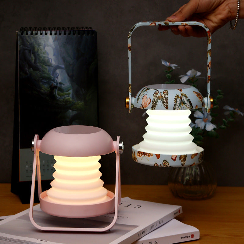Contemporary Creative Rechargeable Folding Silica LED Mirror Table Lamp Night Light for Bedroom