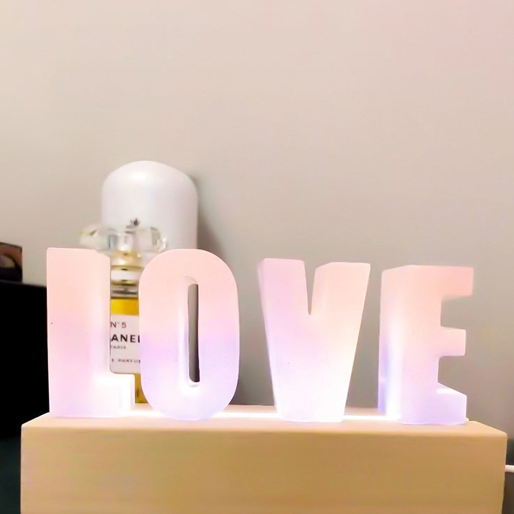 Contemporary Creative Rechargeable Solid Wood LED Table Lamp Night Light for Bedroom