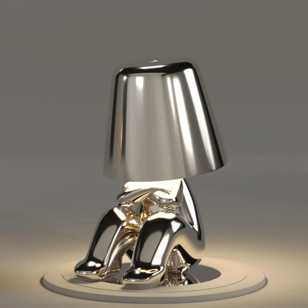 Gold USB Rechargeable Table Lamp | Dimmable Resin Lamp