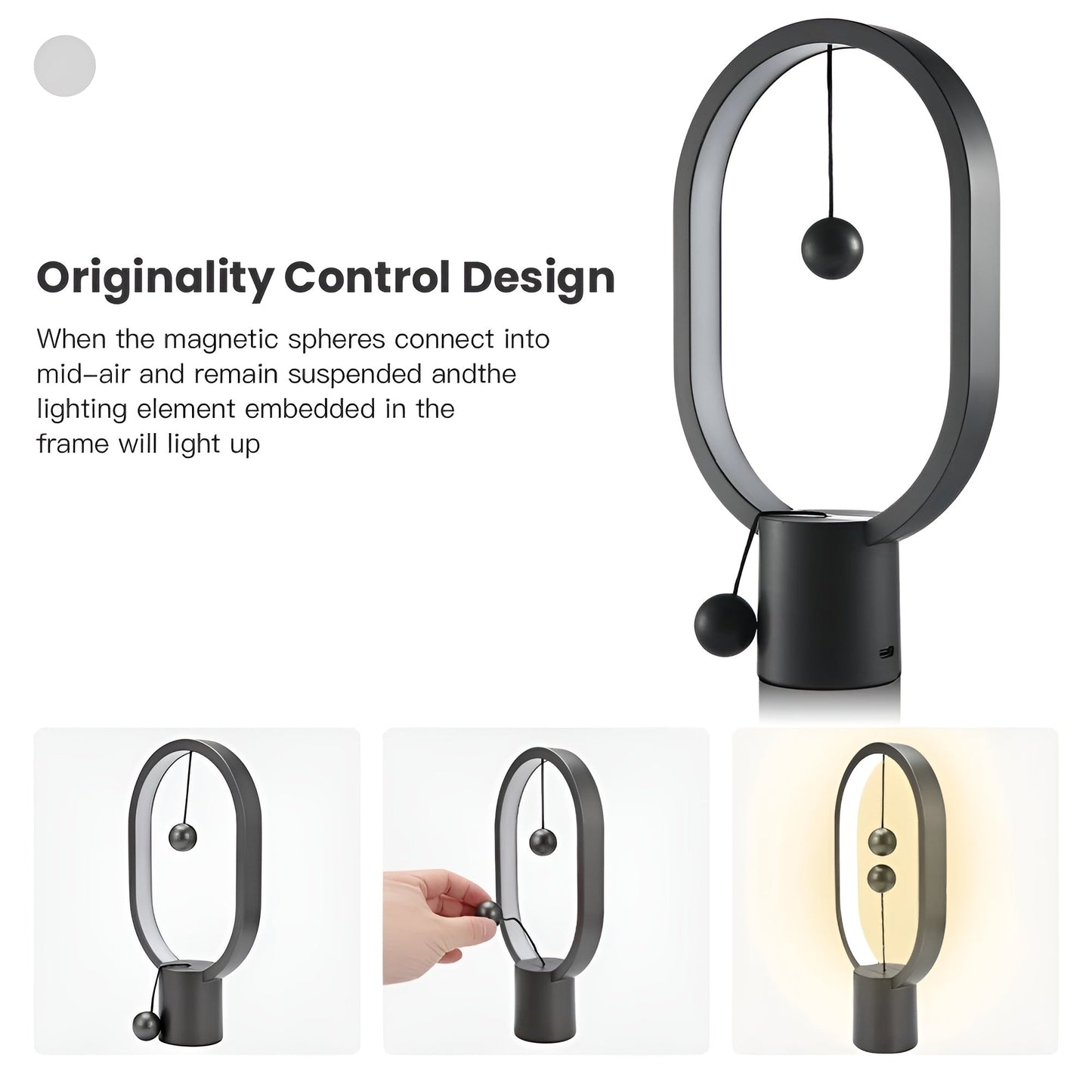 LED BalanceGlow Lamp - Elegant Mood Lighting & USB Charge