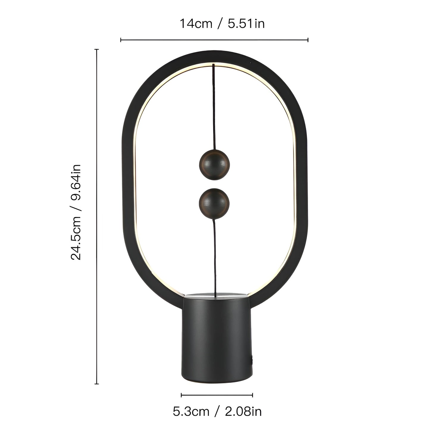 LED BalanceGlow Lamp - Elegant Mood Lighting & USB Charge