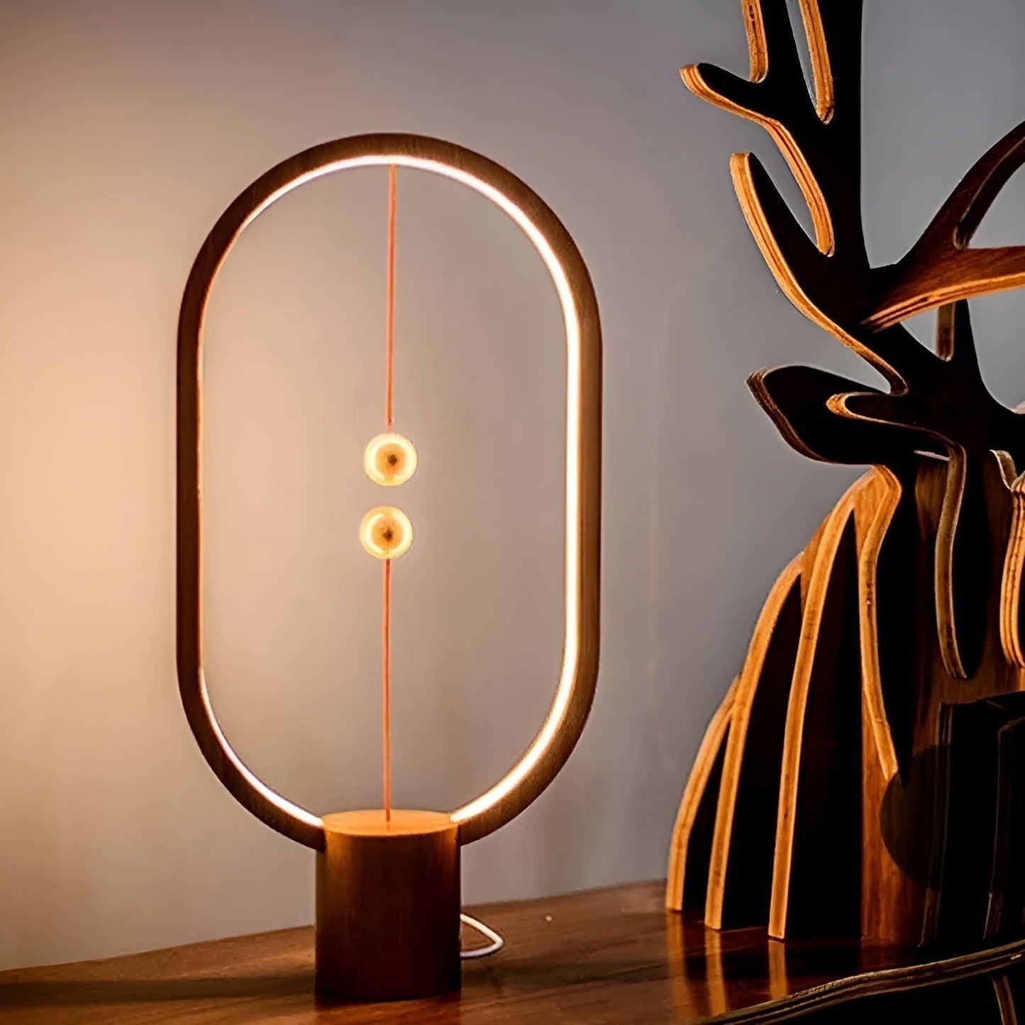 LED BalanceGlow Lamp - Elegant Mood Lighting & USB Charge