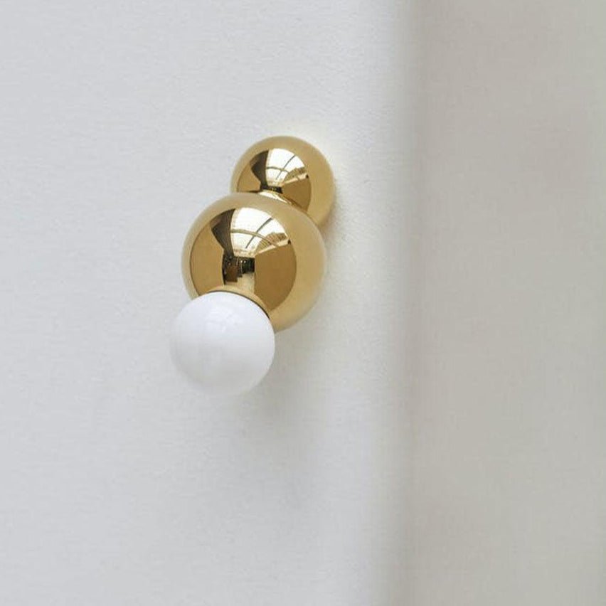 Ball Mounted Wall Light with White Glass Diffuser LED