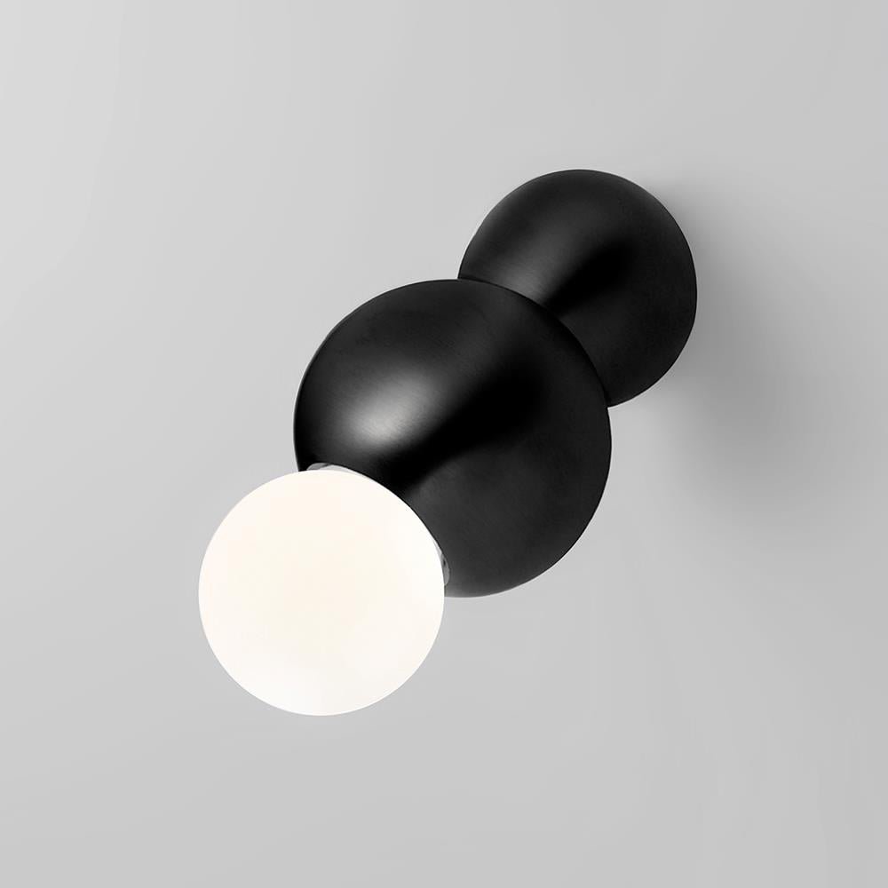 Ball Mounted Wall Light with White Glass Diffuser LED