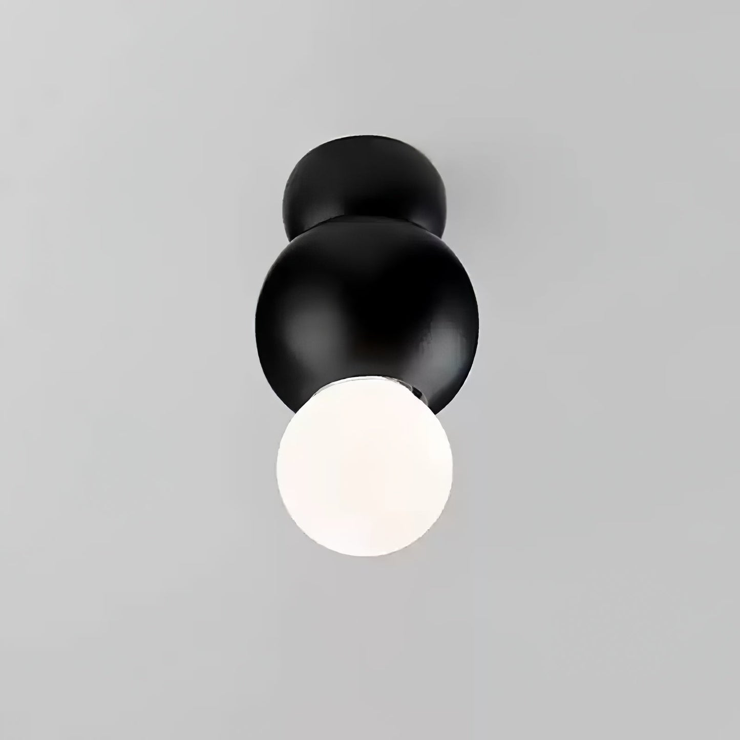 Ball Mounted Wall Light with White Glass Diffuser LED