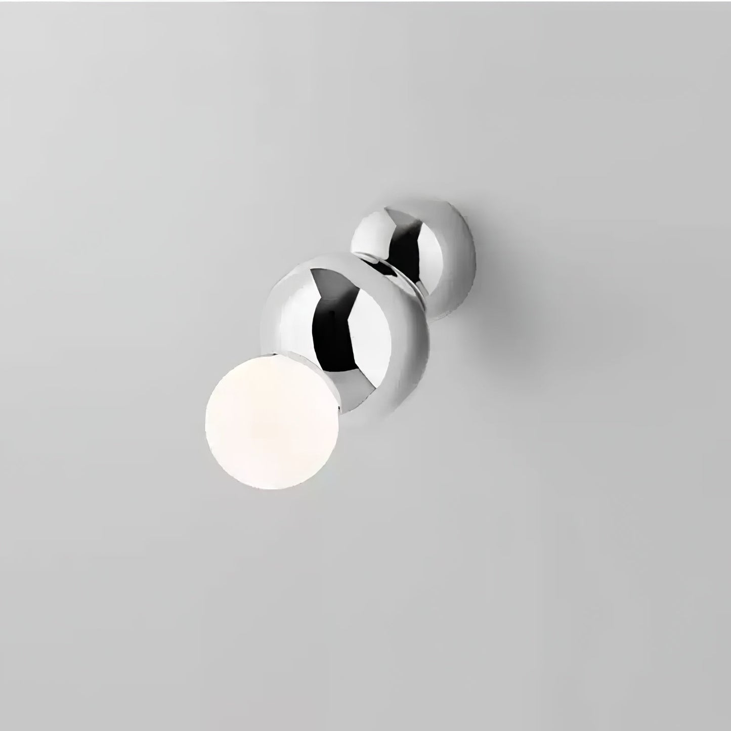 Ball Mounted Wall Light with White Glass Diffuser LED
