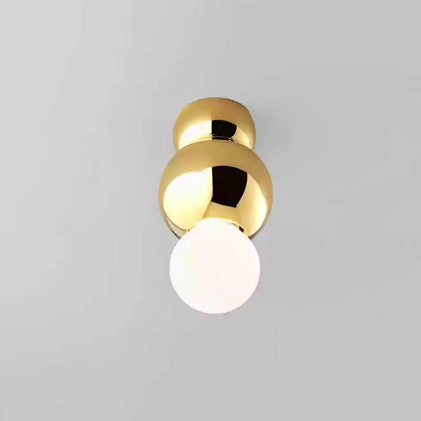 Ball Mounted Wall Light with White Glass Diffuser LED