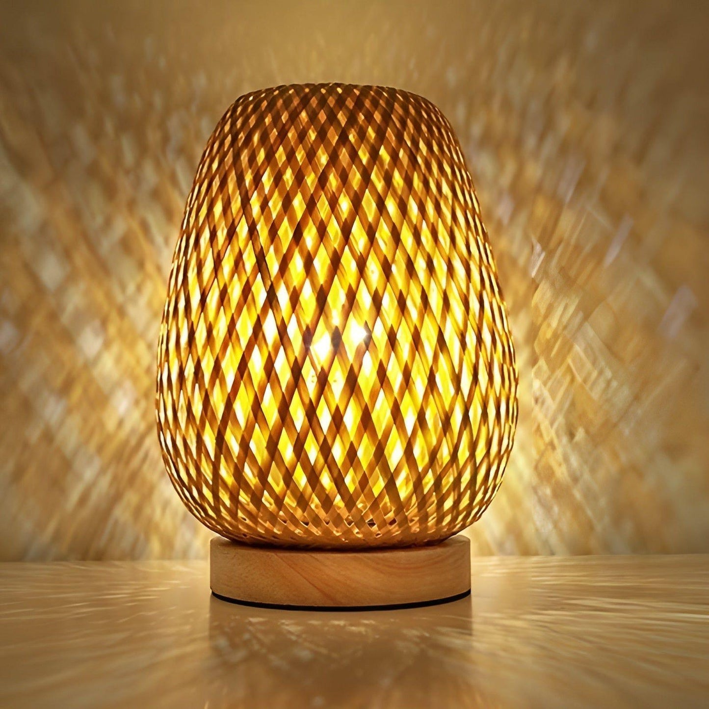 Aura Lamp - Bamboo USB Table Lamp for Bedroom Decor