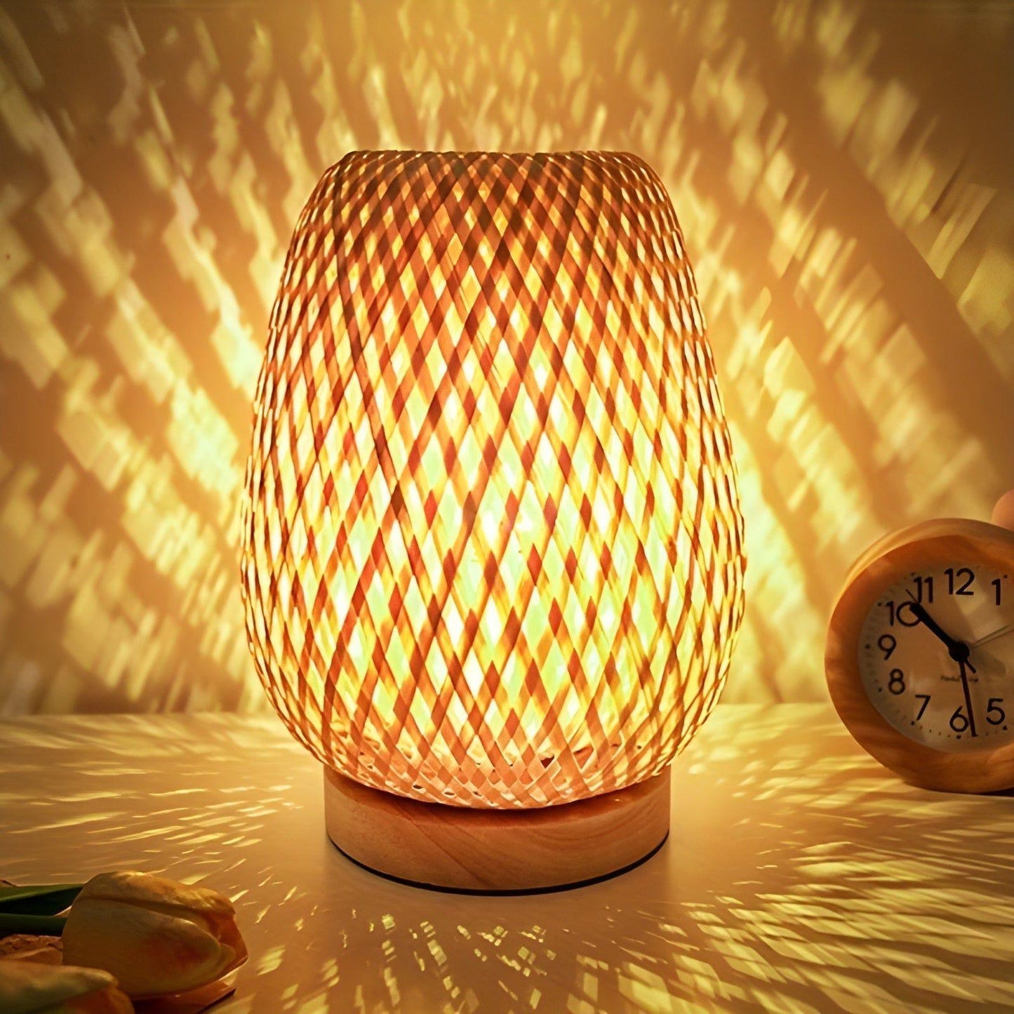 Aura Lamp - Bamboo USB Table Lamp for Bedroom Decor