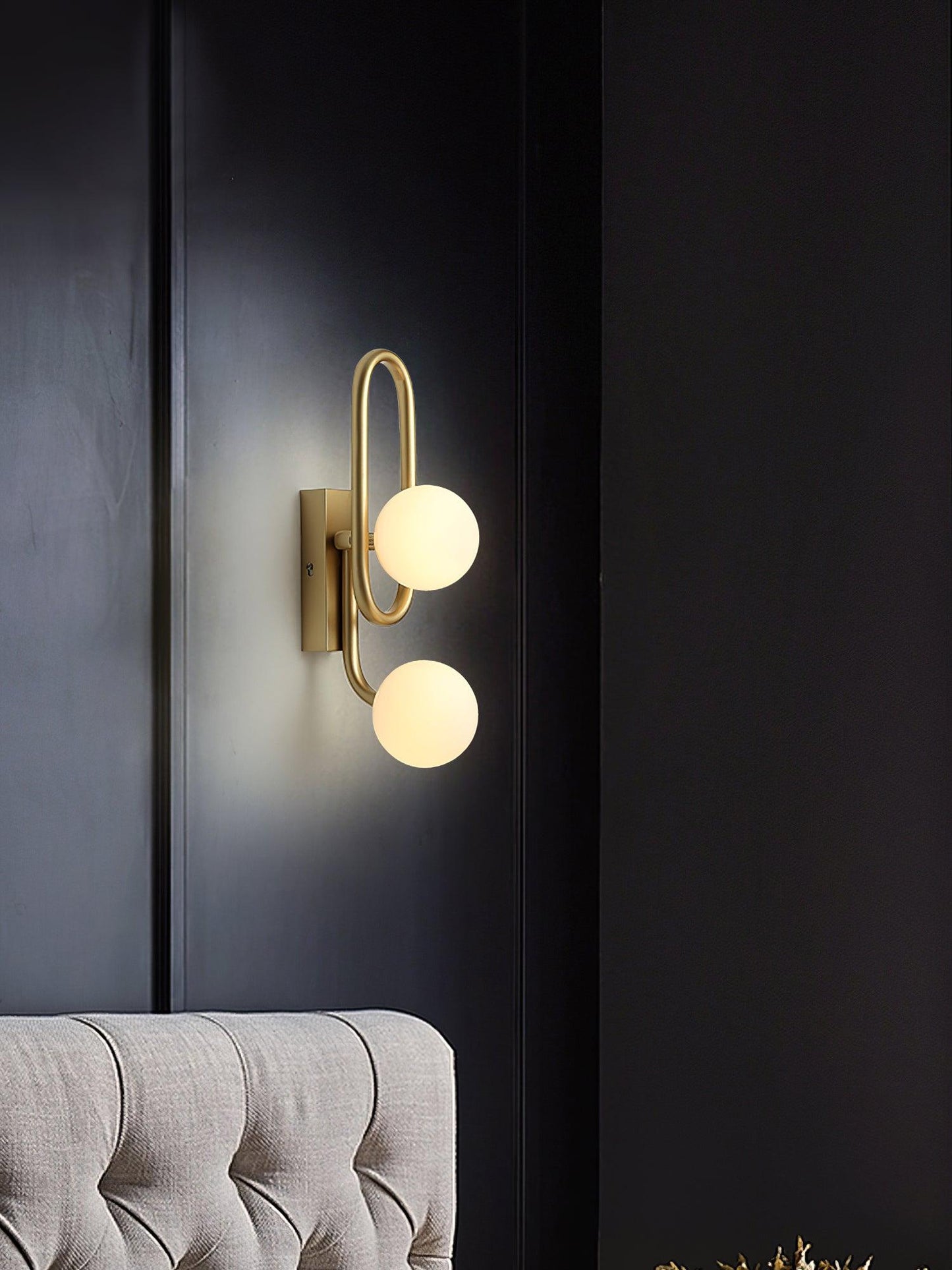 Belisto Wall Lamp - Gold Metal & Glass, G9 Bulb, Indoor