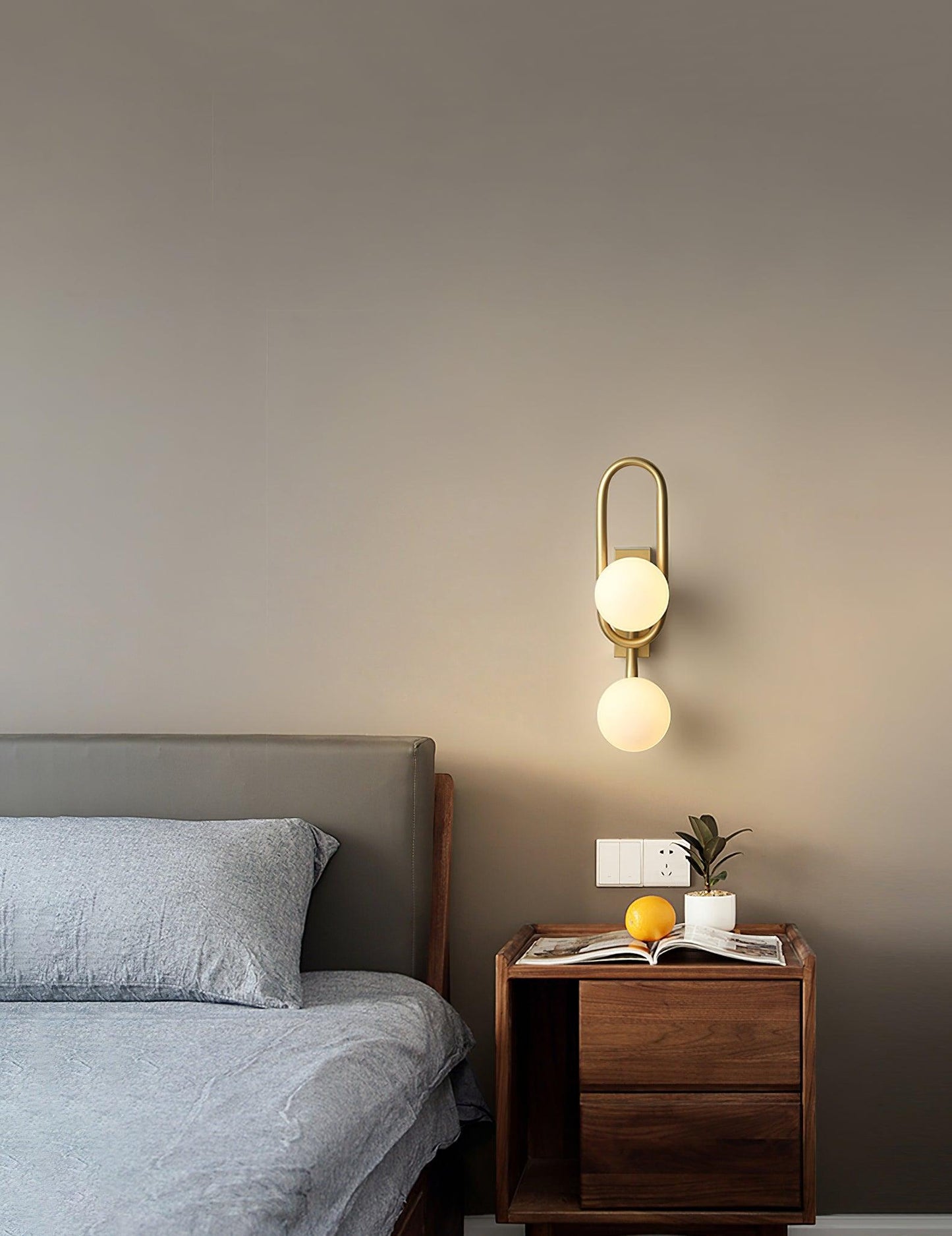 Belisto Wall Lamp - Gold Metal & Glass, G9 Bulb, Indoor