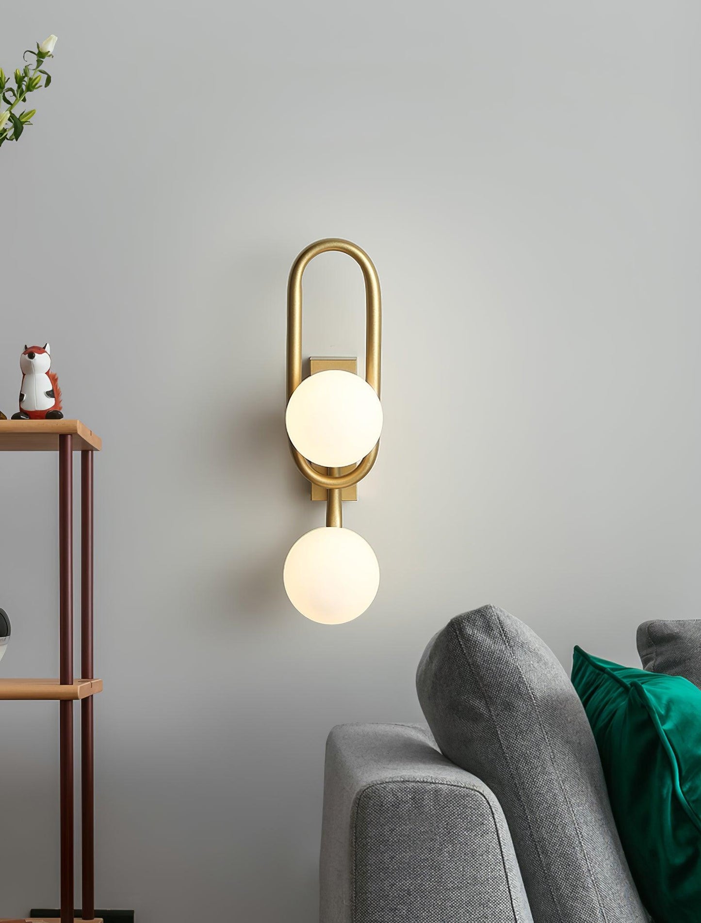 Belisto Wall Lamp - Gold Metal & Glass, G9 Bulb, Indoor
