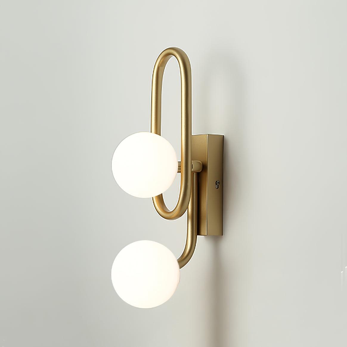 Belisto Wall Lamp - Gold Metal & Glass, G9 Bulb, Indoor