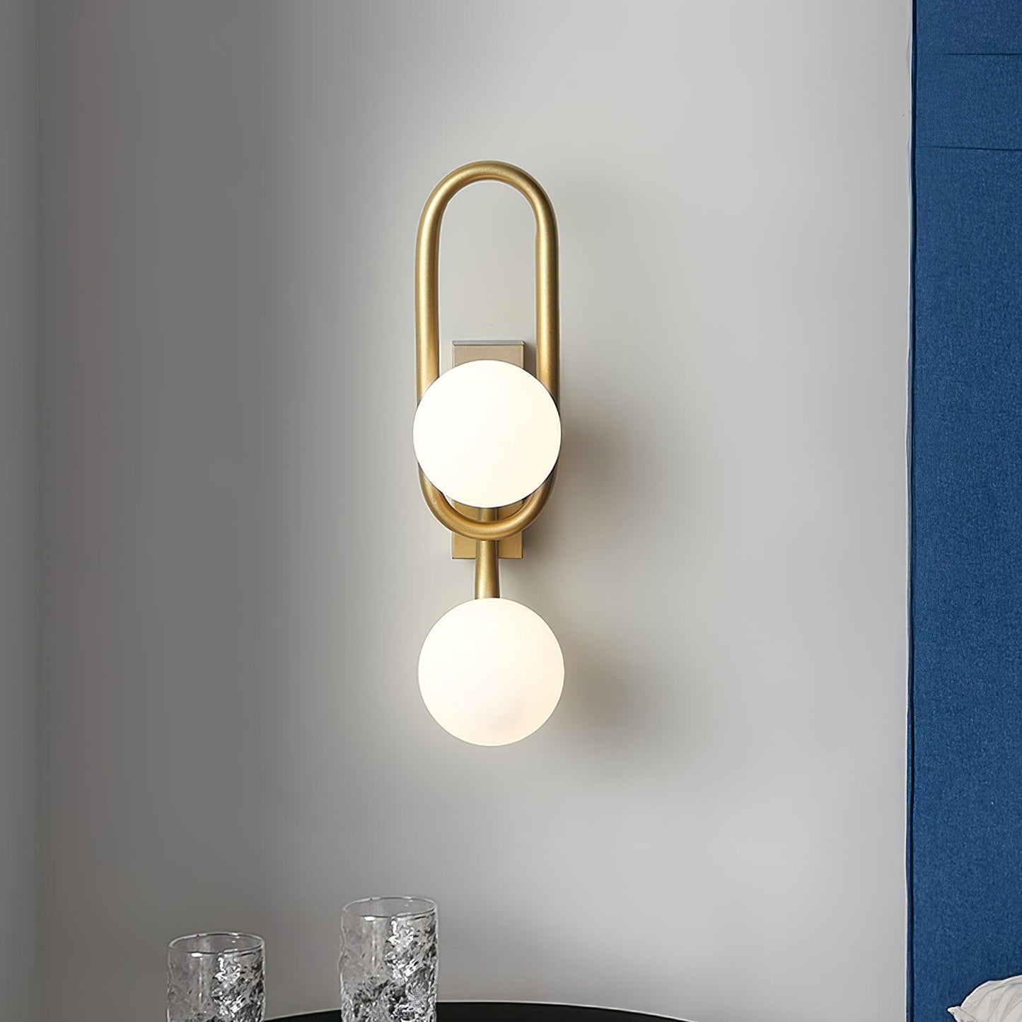 Belisto Wall Lamp - Gold Metal & Glass, G9 Bulb, Indoor