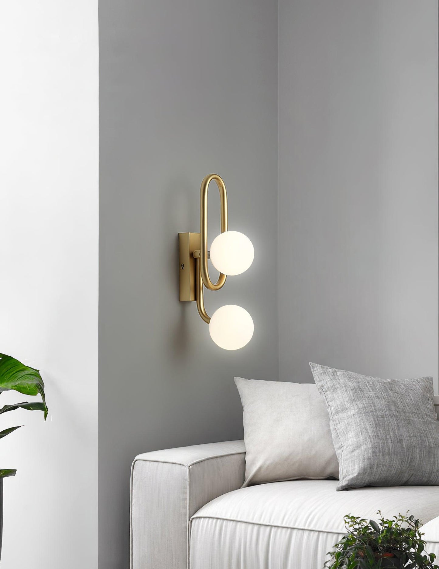 Belisto Wall Lamp - Gold Metal & Glass, G9 Bulb, Indoor