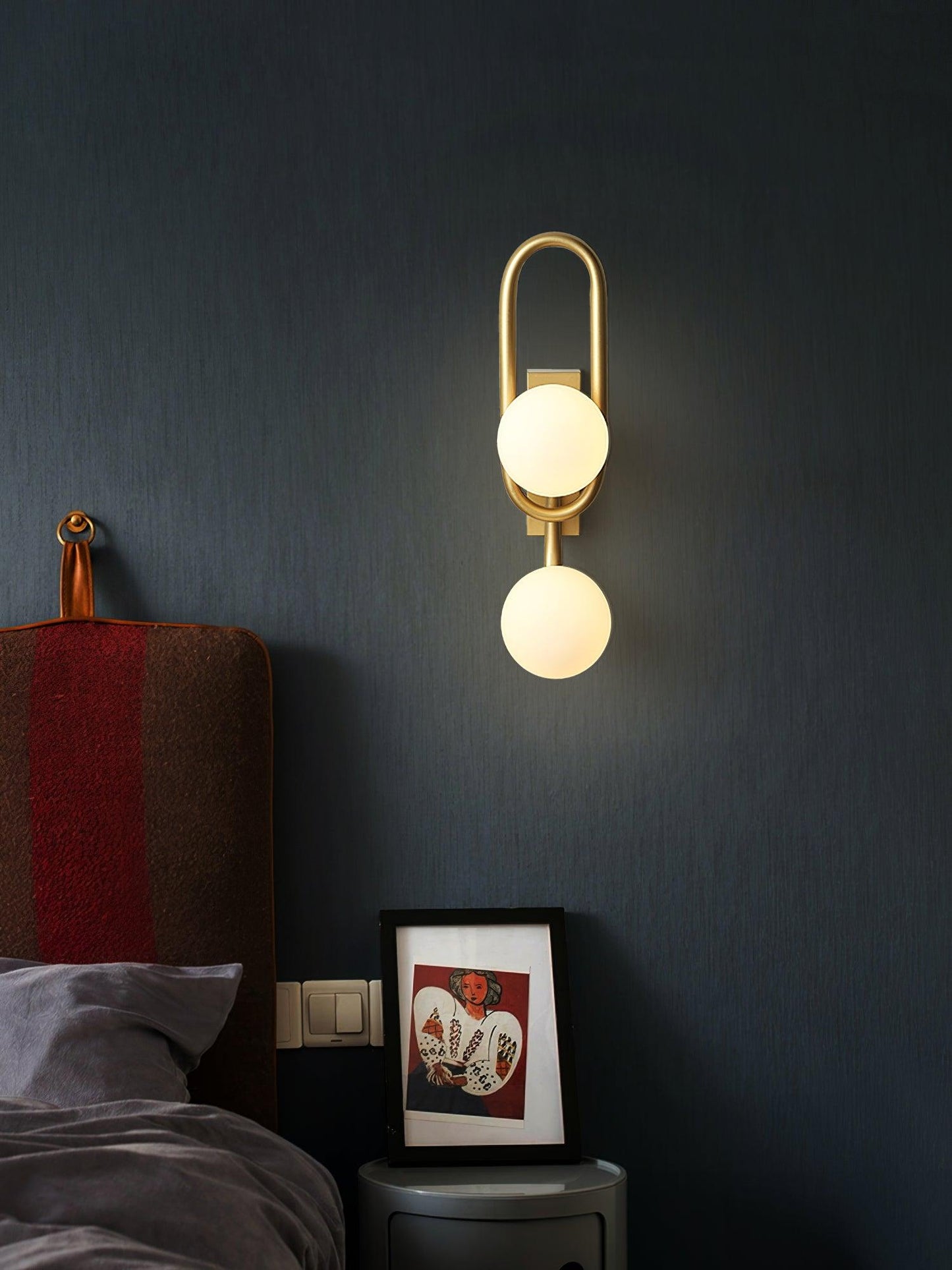 Belisto Wall Lamp - Gold Metal & Glass, G9 Bulb, Indoor