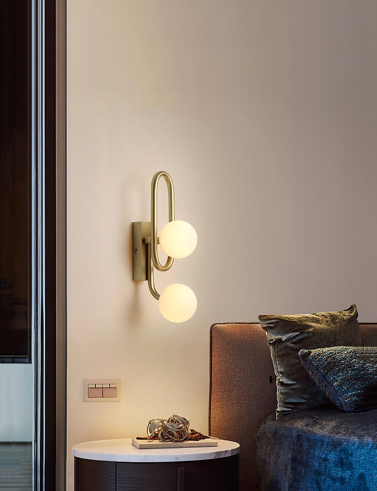 Belisto Wall Lamp - Gold Metal & Glass, G9 Bulb, Indoor