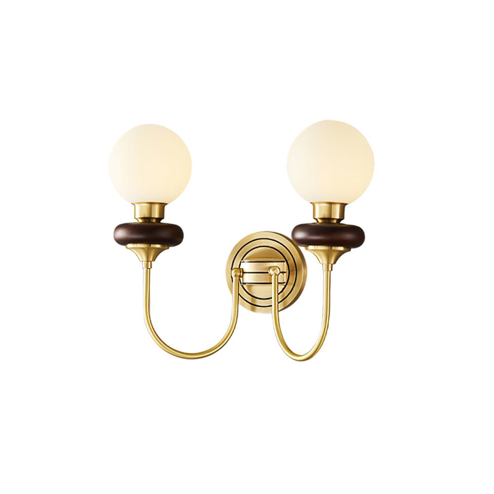 Bellevue Wall Lamp LED Sconce Brass Opaline Glass Indoor