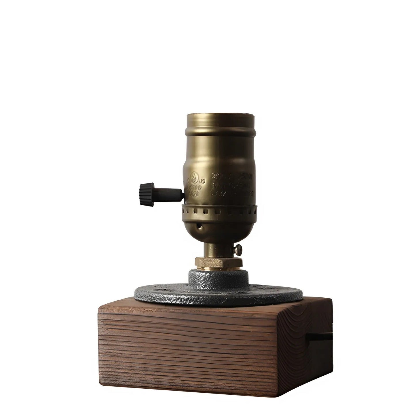 Retro Wood Industrial LED Table Lamp with Switch