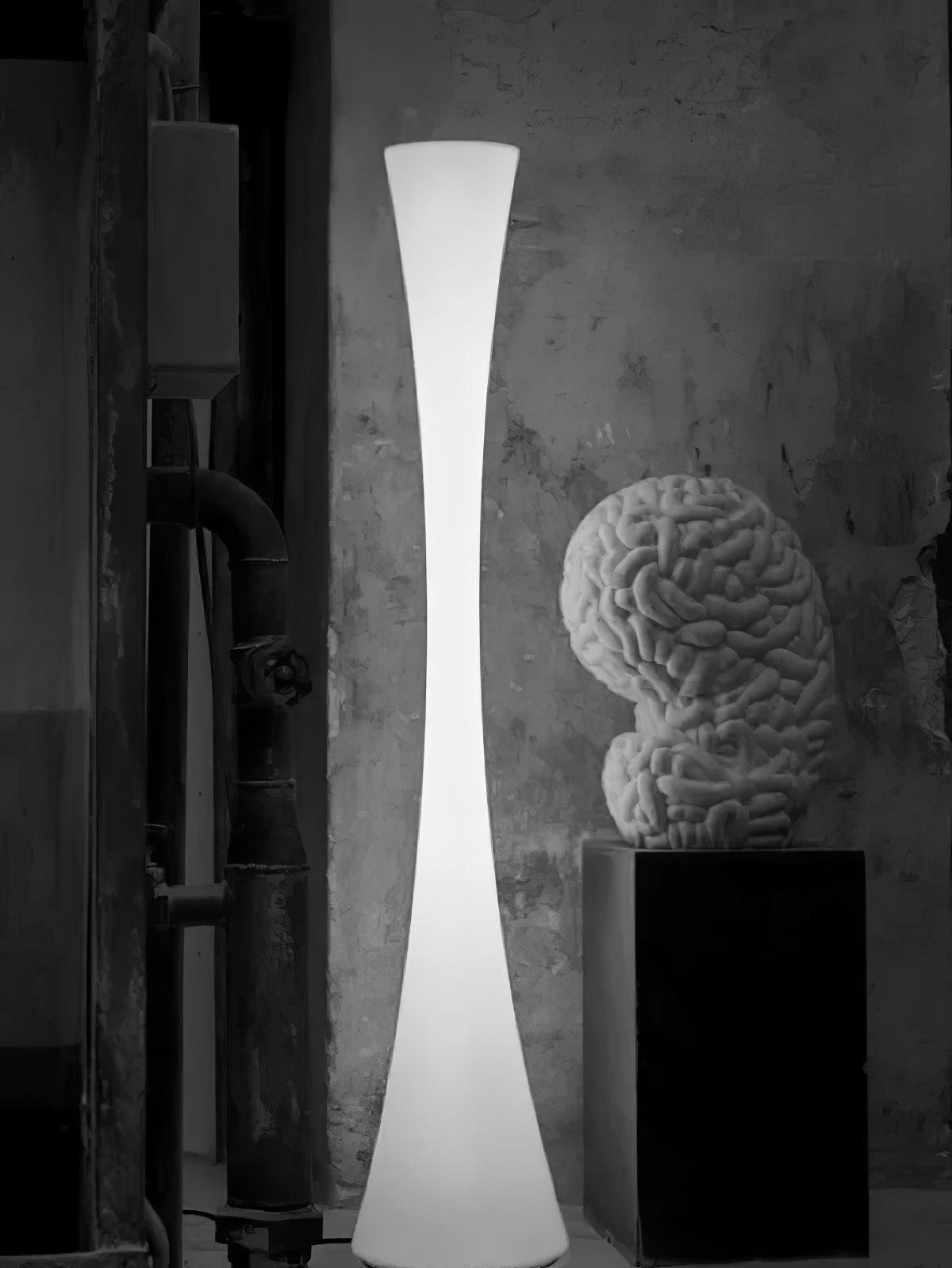 Biconica Pol Floor Lamp with LED Light - Modern White Design