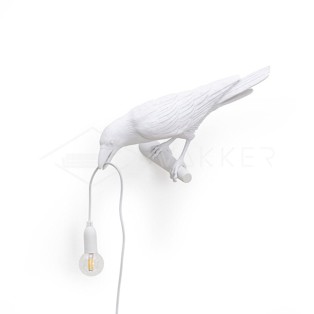 Bird Wall Light - LED Resin Ravens - Indoor Decor