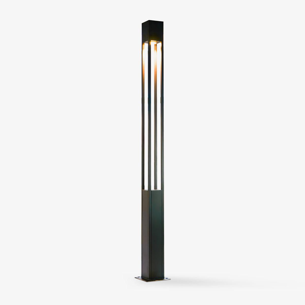 Pole Outdoor Post Garden Light - LED Waterproof Black Design