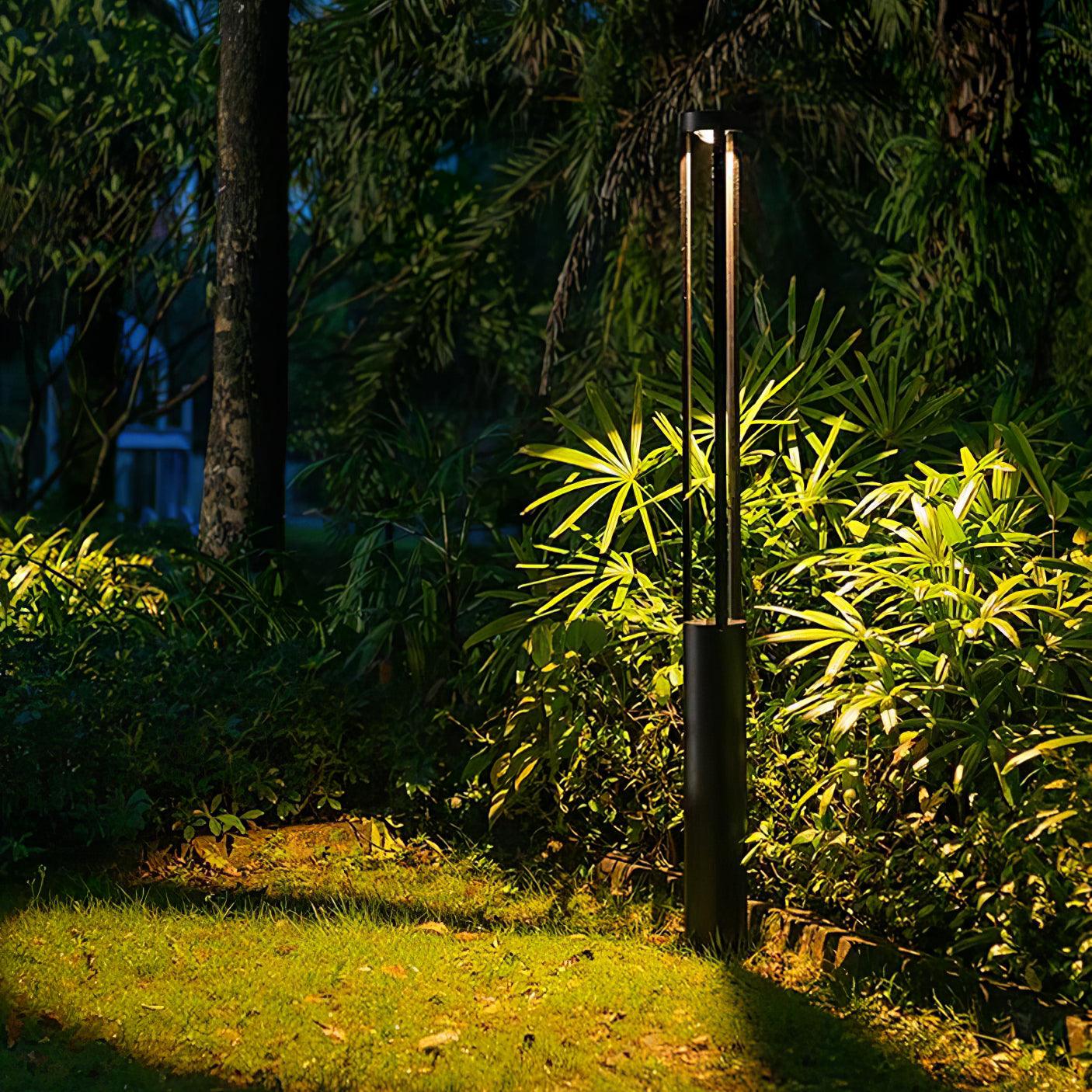 Pole Outdoor Post Garden Light - LED Waterproof Black Design