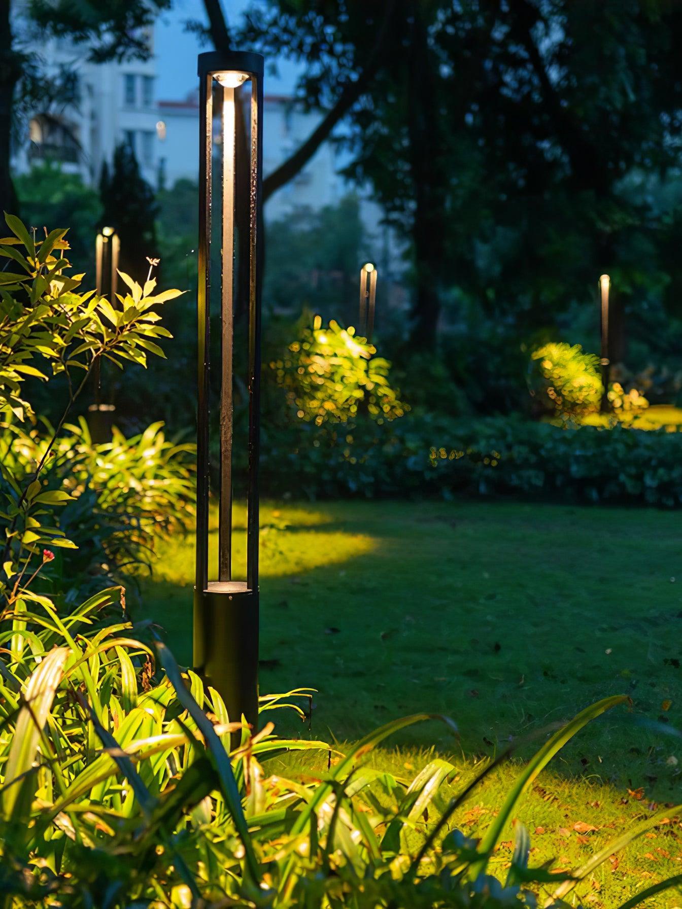 Pole Outdoor Post Garden Light - LED Waterproof Black Design