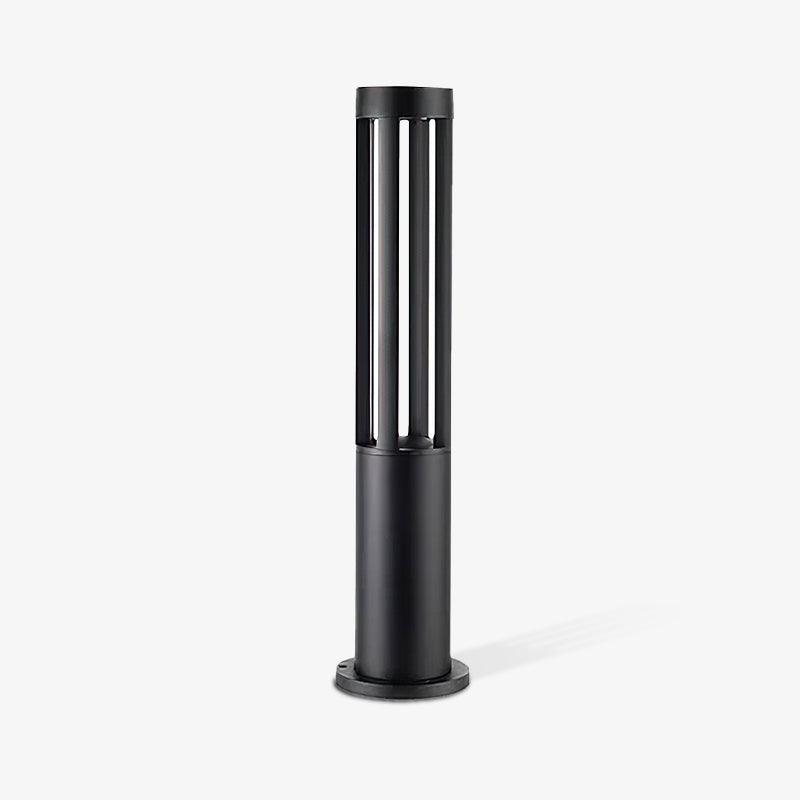 Black Cylindrical Garden Outdoor Light LED Waterproof 40cm