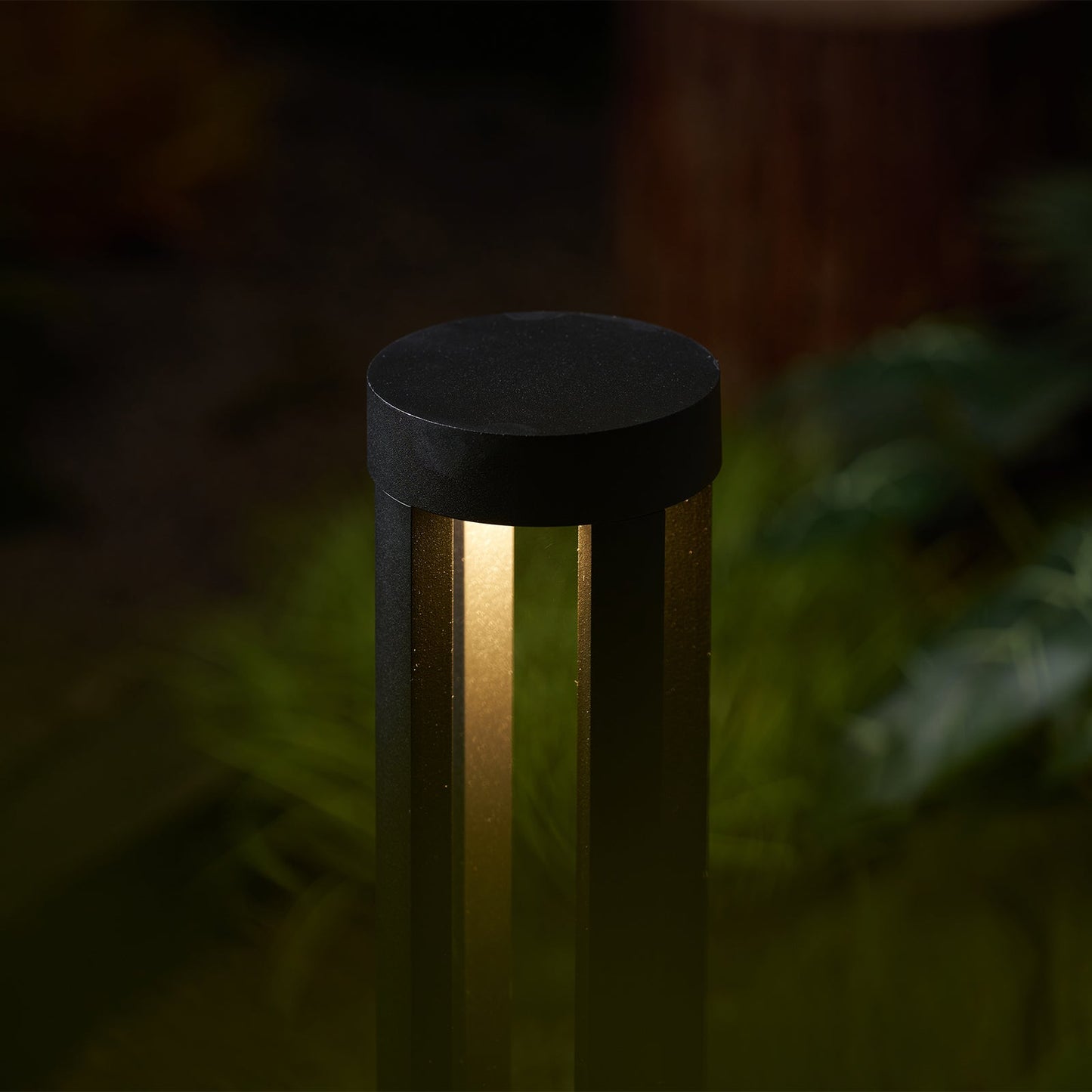 Black Cylindrical Garden Outdoor Light LED Waterproof 40cm