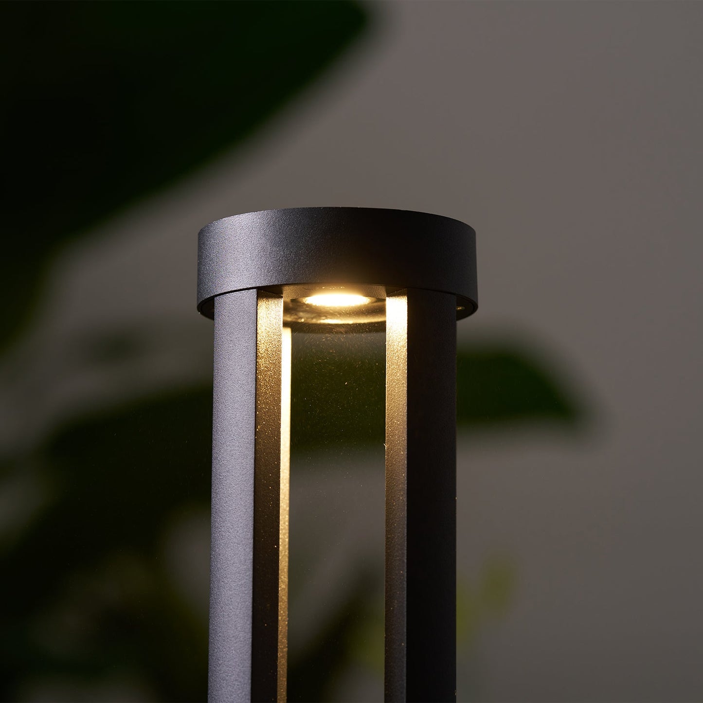 Black Cylindrical Garden Outdoor Light LED Waterproof 40cm