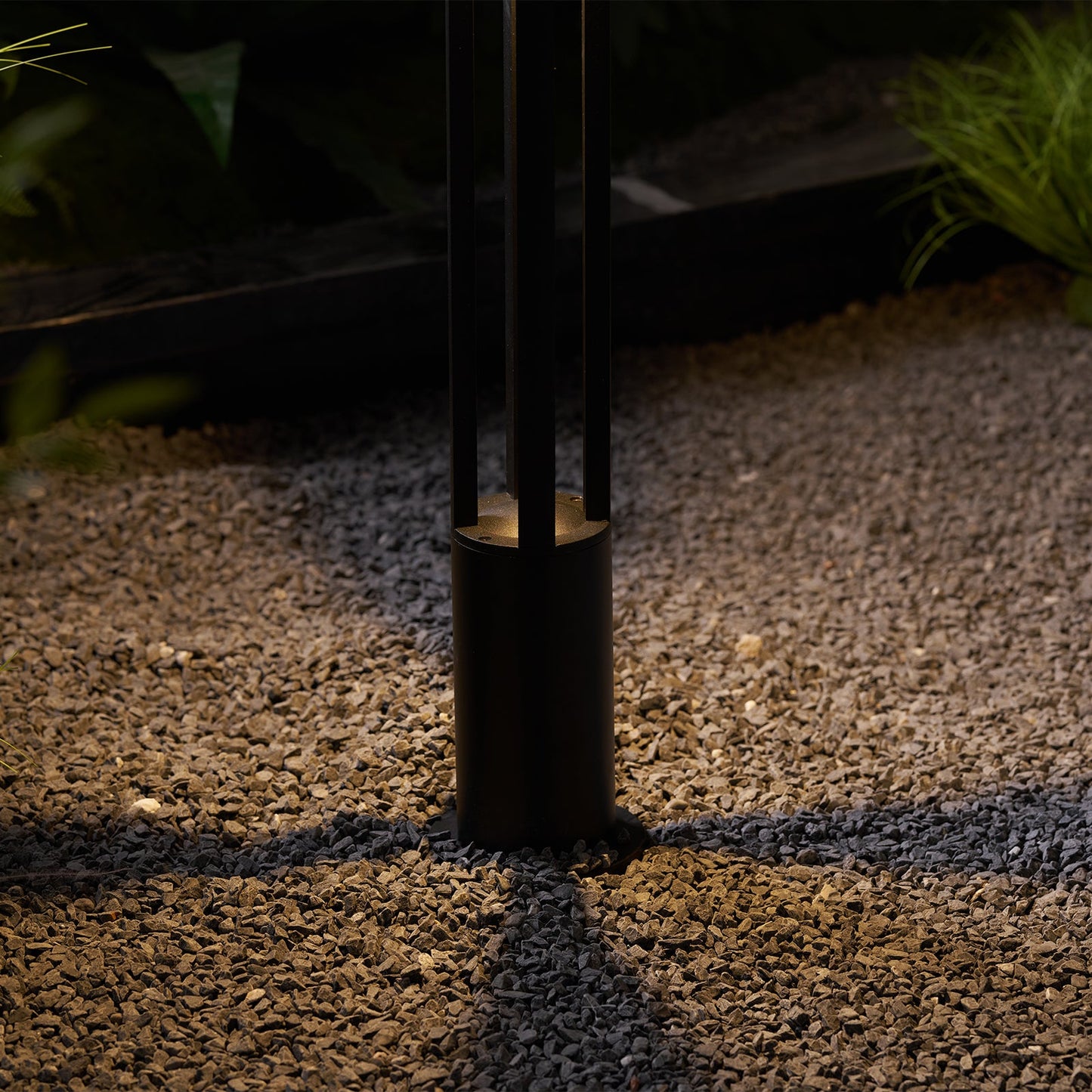 Black Cylindrical Garden Outdoor Light LED Waterproof 40cm