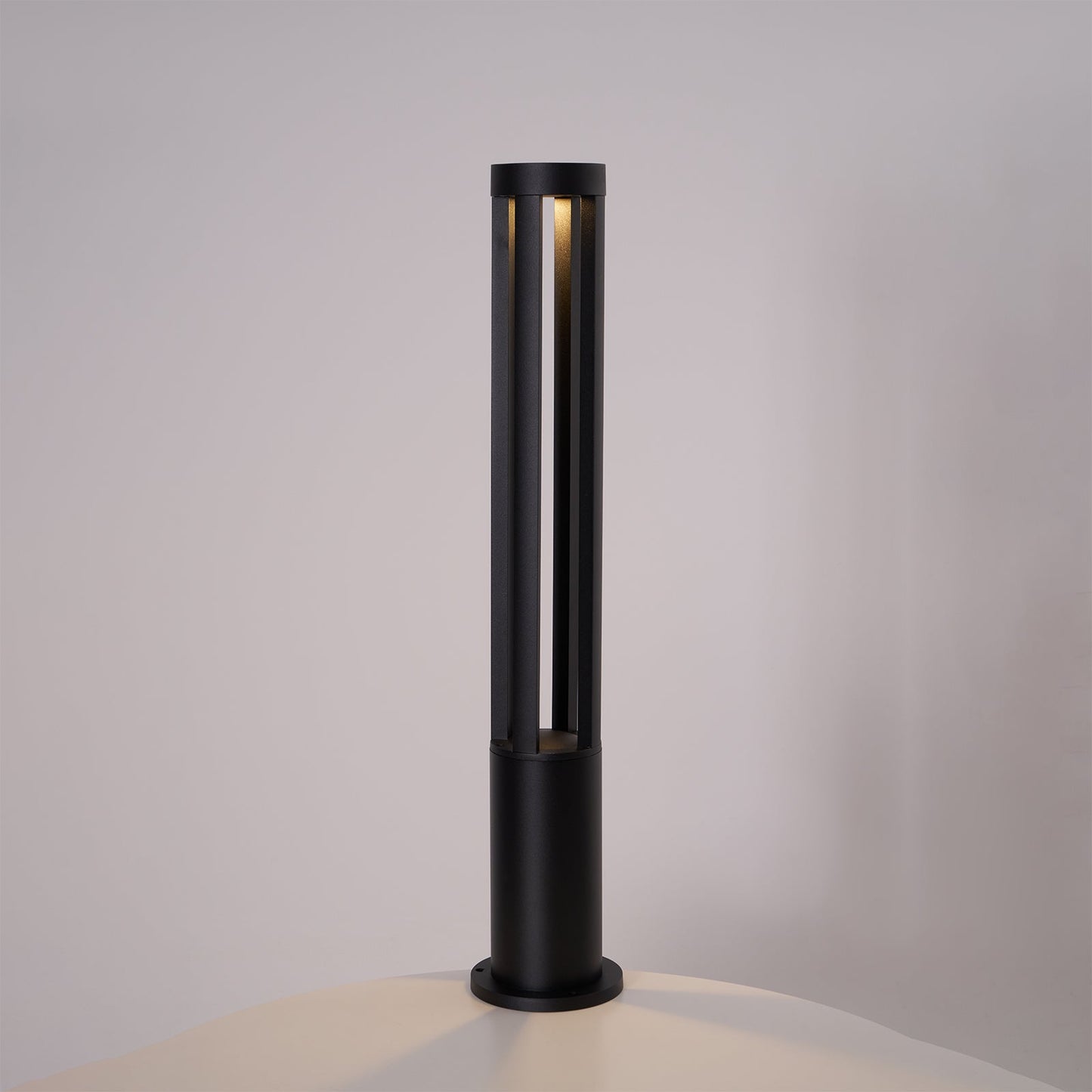 Black Cylindrical Garden Outdoor Light LED Waterproof 40cm