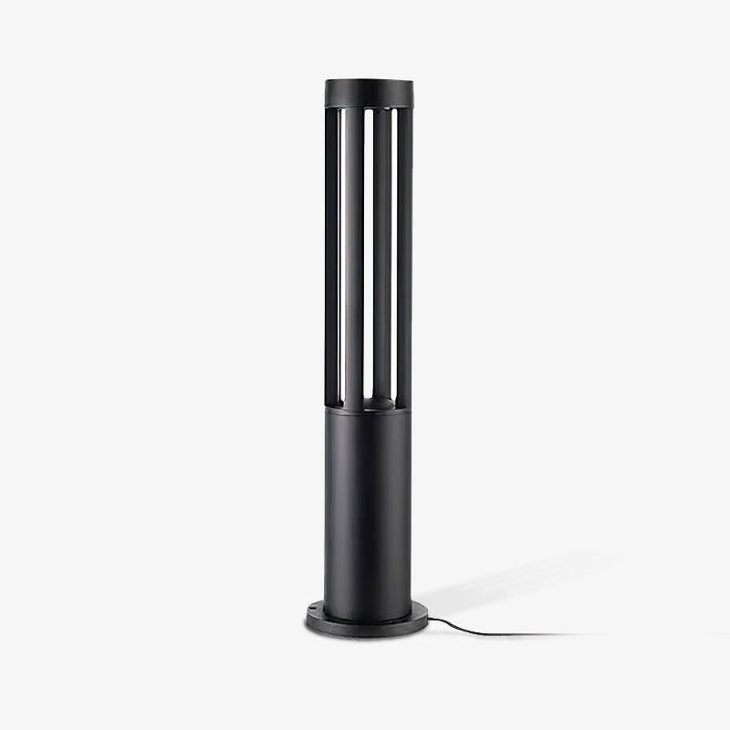 Black Cylindrical Garden Outdoor Light LED Waterproof 40cm