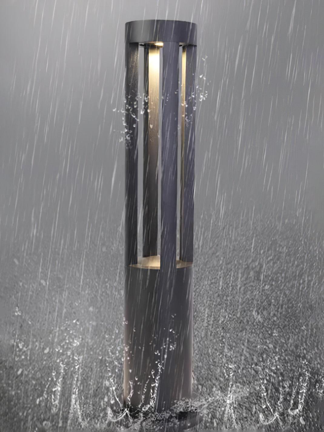 Black Cylindrical Garden Outdoor Light LED Waterproof 40cm