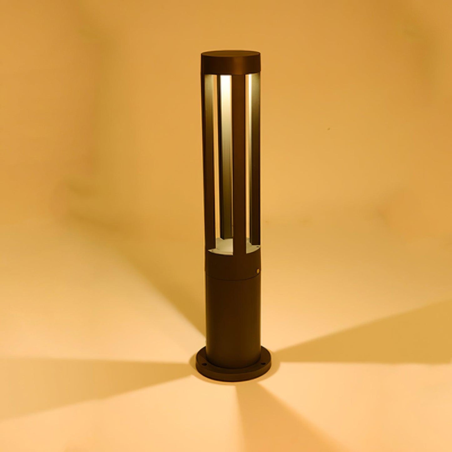 Black Cylindrical Garden Outdoor Light LED Waterproof 40cm