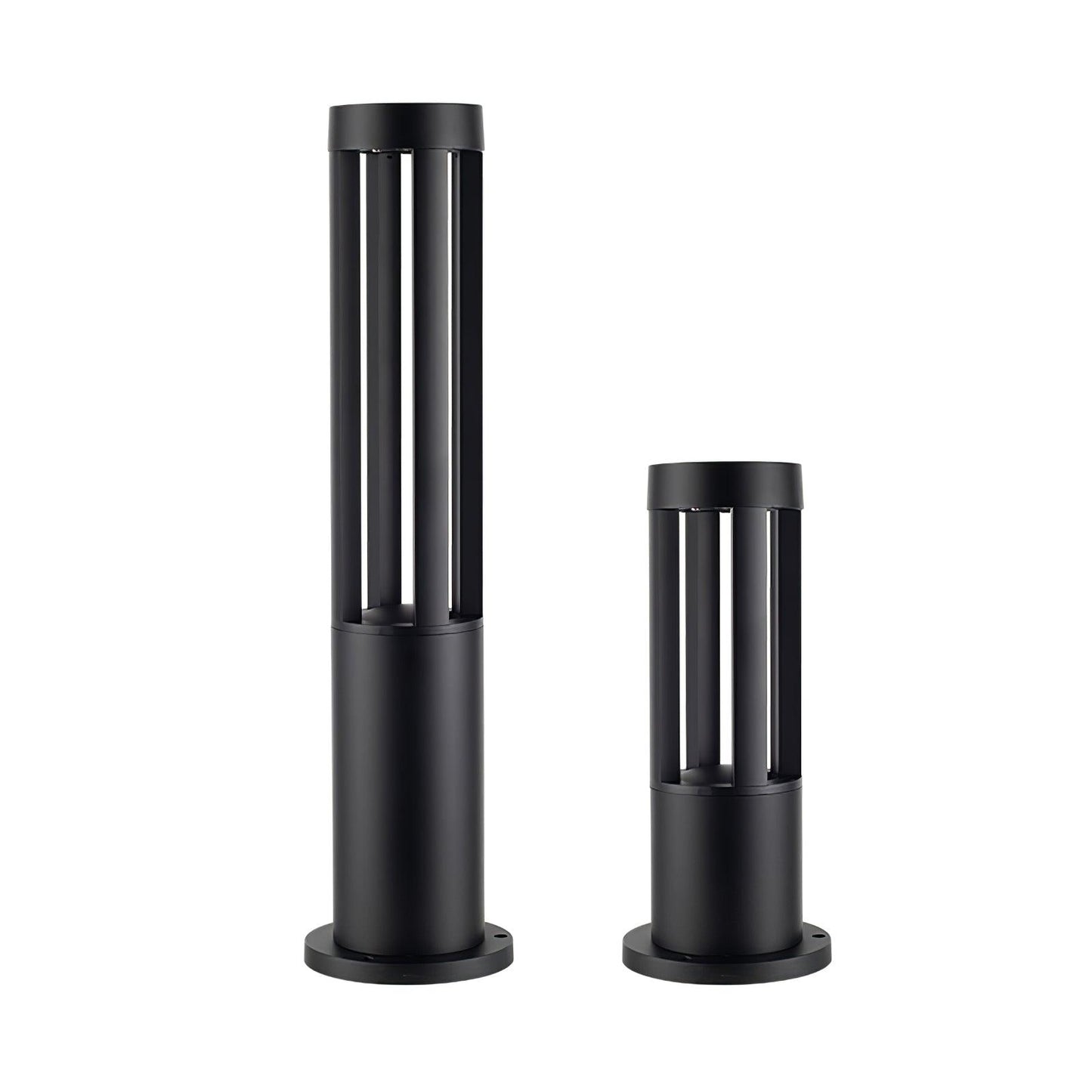 Black Cylindrical Garden Outdoor Light LED Waterproof 40cm