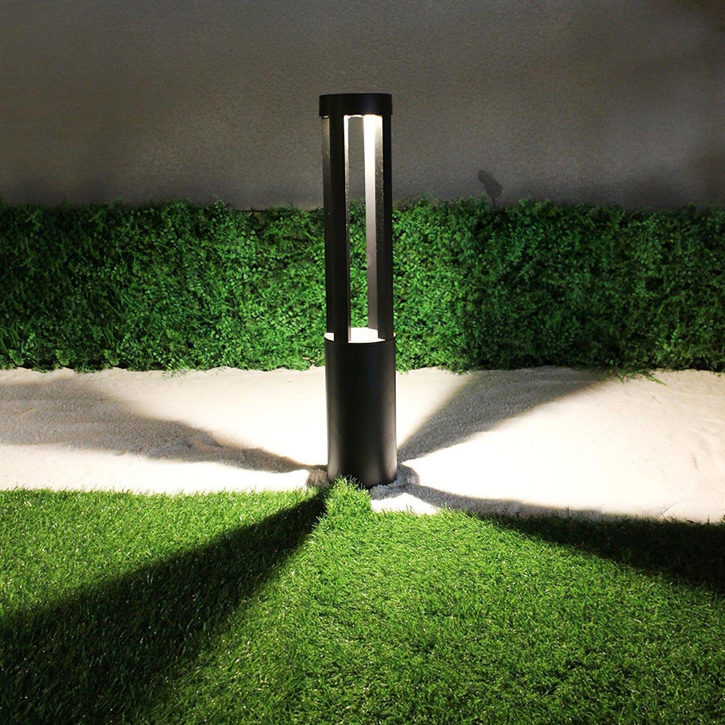 Black Cylindrical Garden Outdoor Light LED Waterproof 40cm
