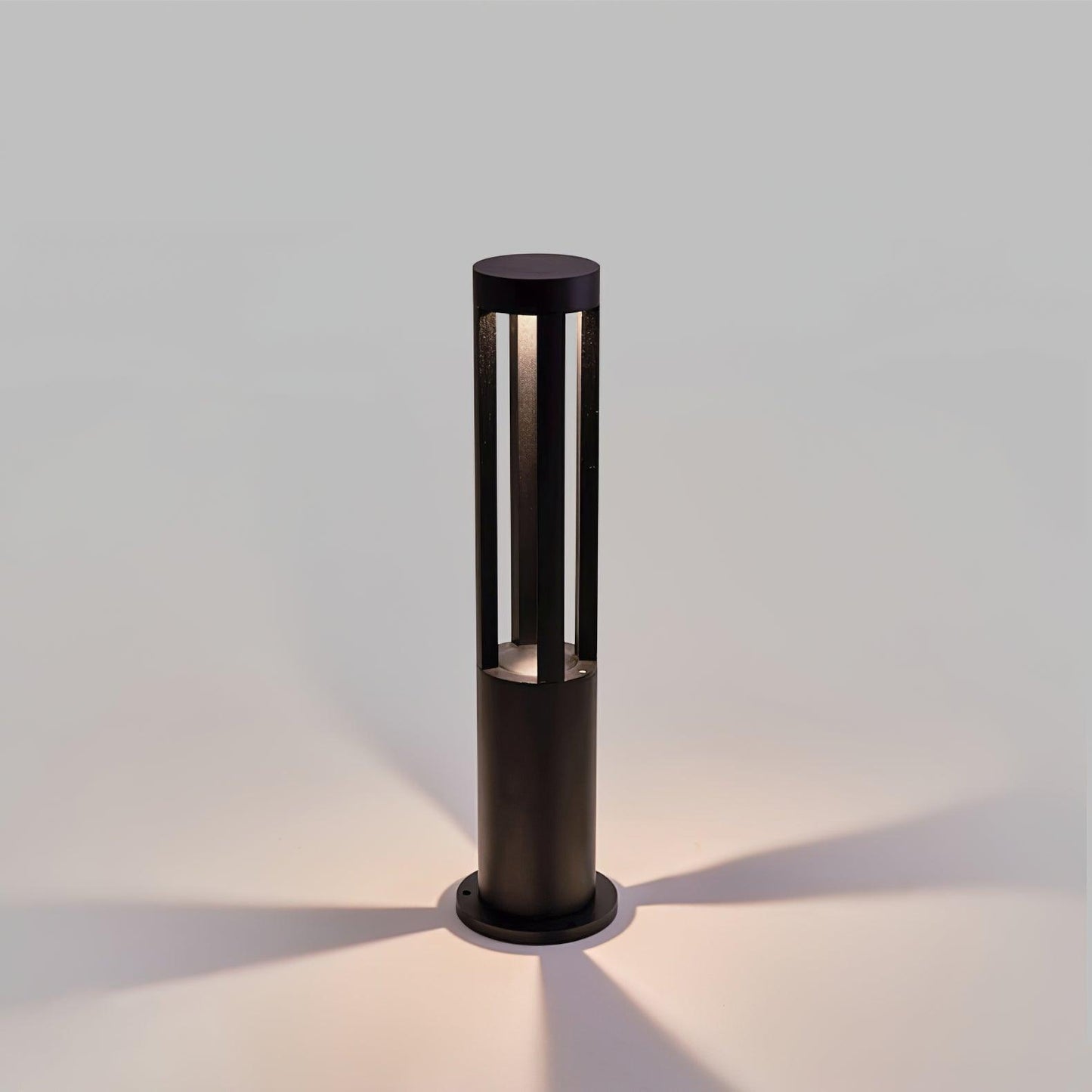 Black Cylindrical Garden Outdoor Light LED Waterproof 40cm