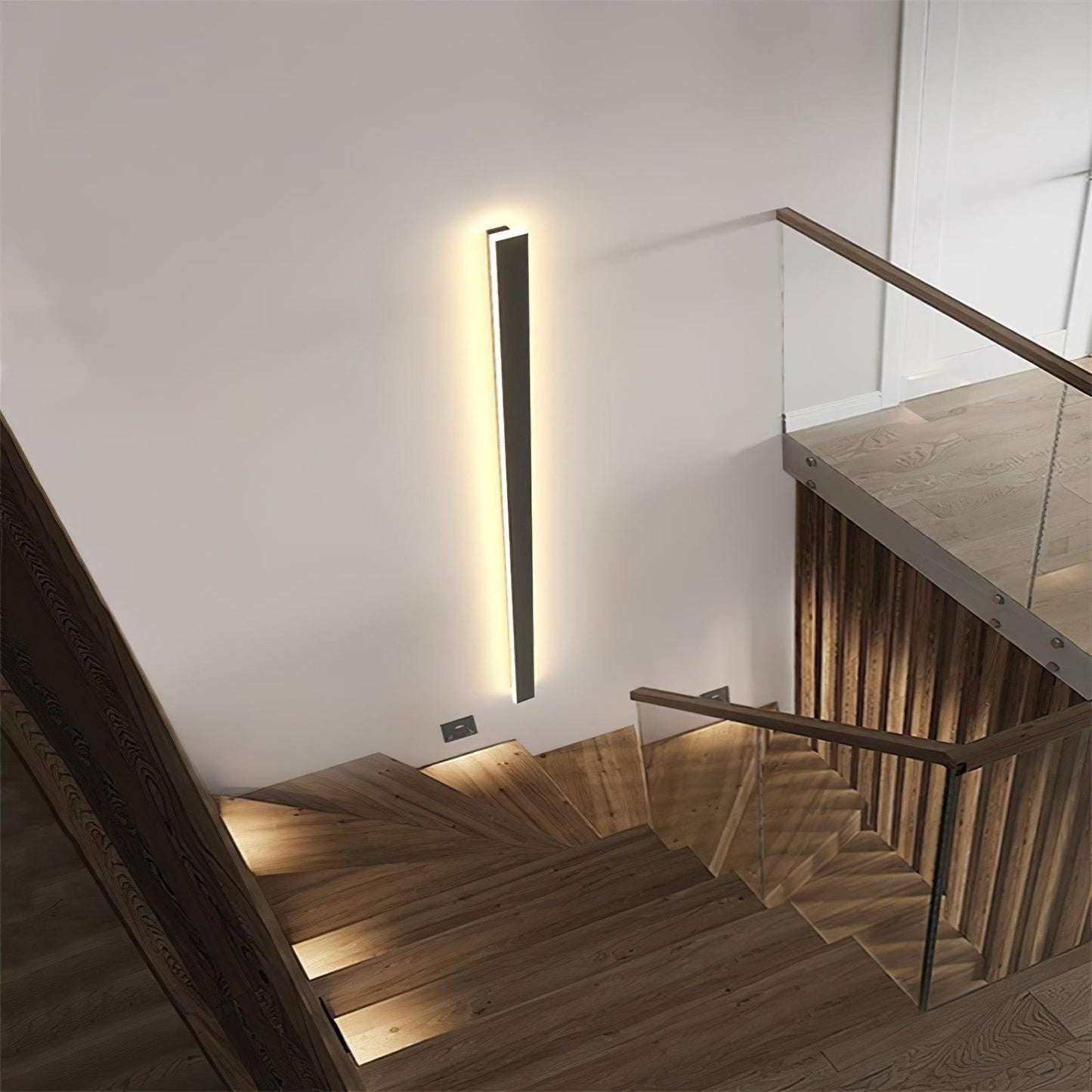 Long Strip Solar Outdoor Sconce LED Waterproof Wall Light