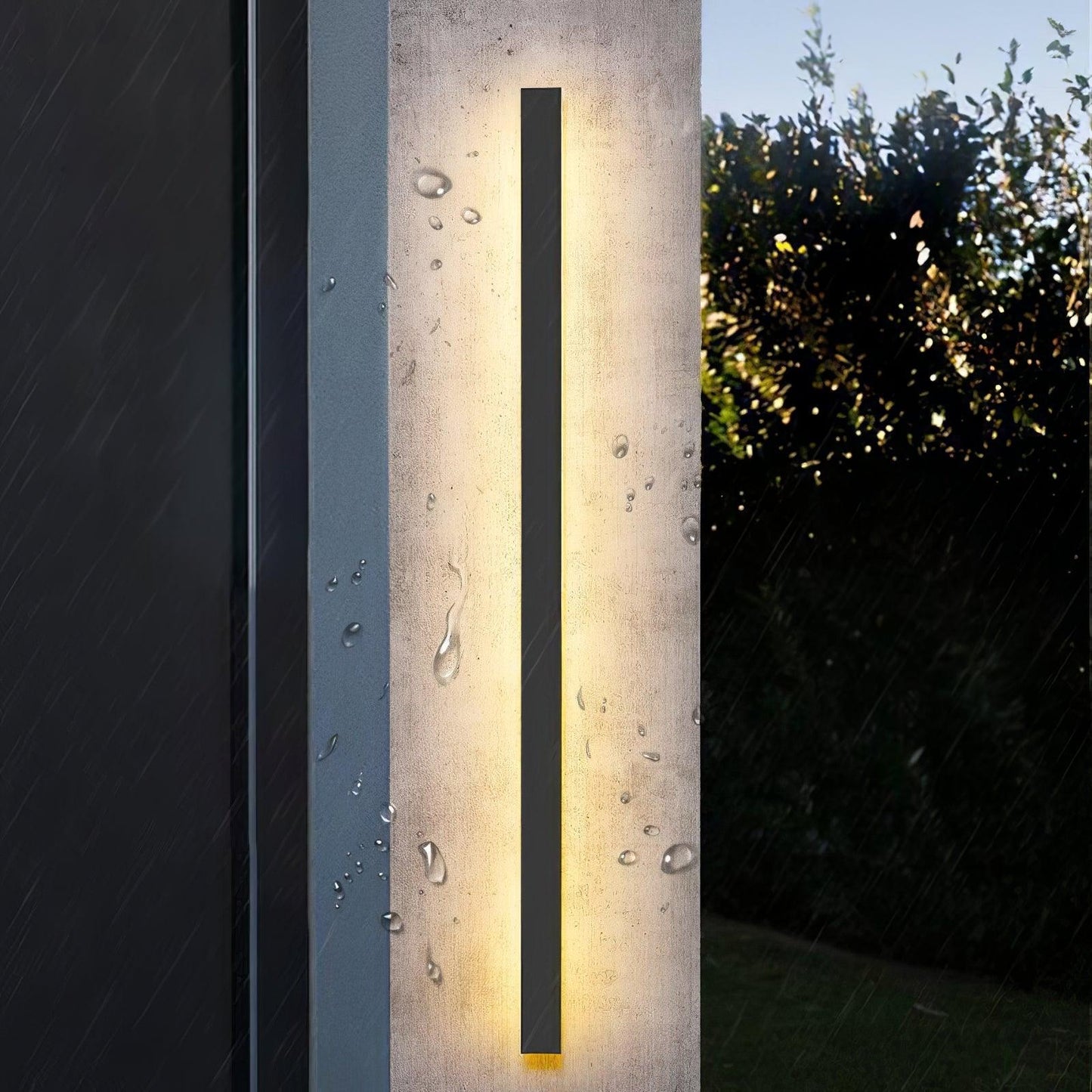 Long Strip Solar Outdoor Sconce LED Waterproof Wall Light