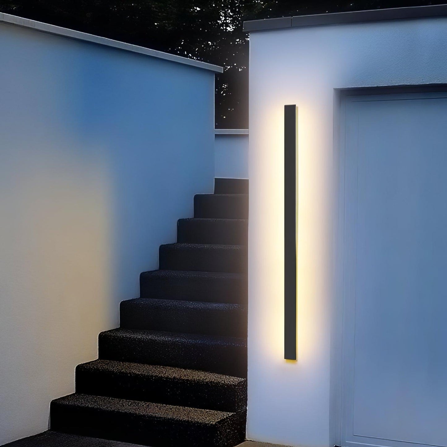 Long Strip Solar Outdoor Sconce LED Waterproof Wall Light
